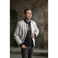 Куртка бомбер Bihor мужская  демисезонная , Бежевый,  L