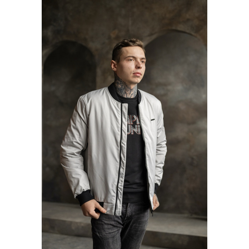 Куртка бомбер Bihor мужская  демисезонная , Бежевый,  L