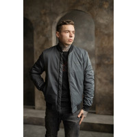 Куртка бомбер Bihor мужская  демисезонная , Графит,  5XL