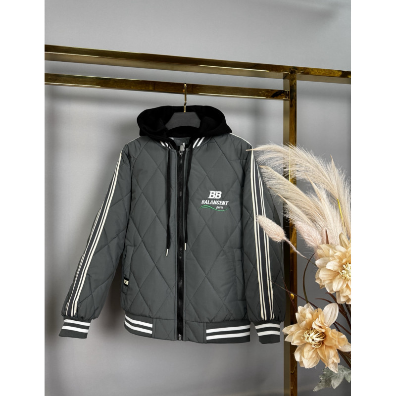 Куртка демисизонная TONG для мальчика 10-14 лет  , Серый,  164