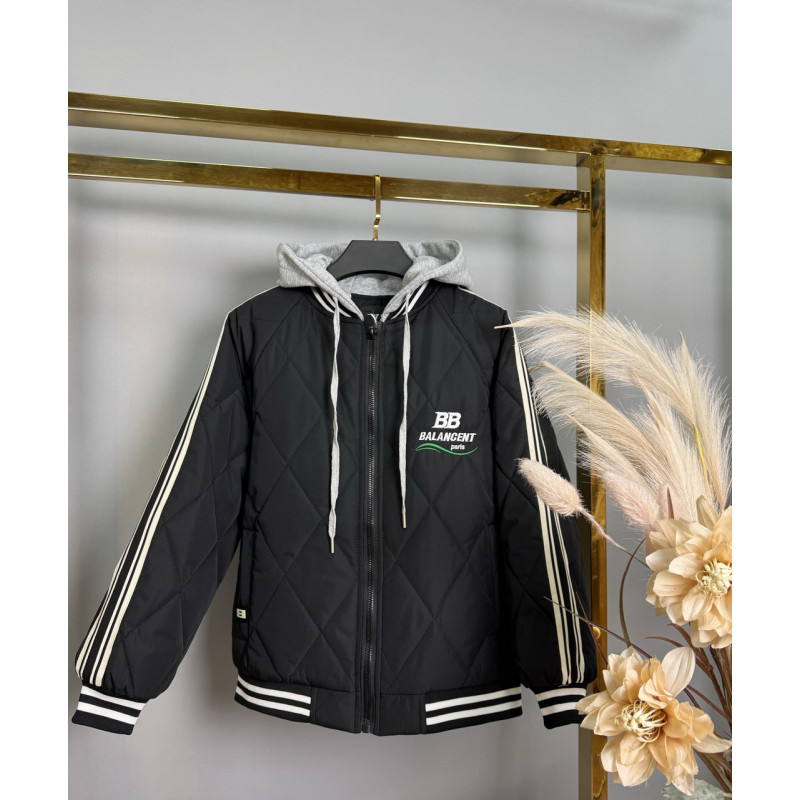 Куртка демисизонная TONG для мальчика 10-14 лет  , Черный,  164