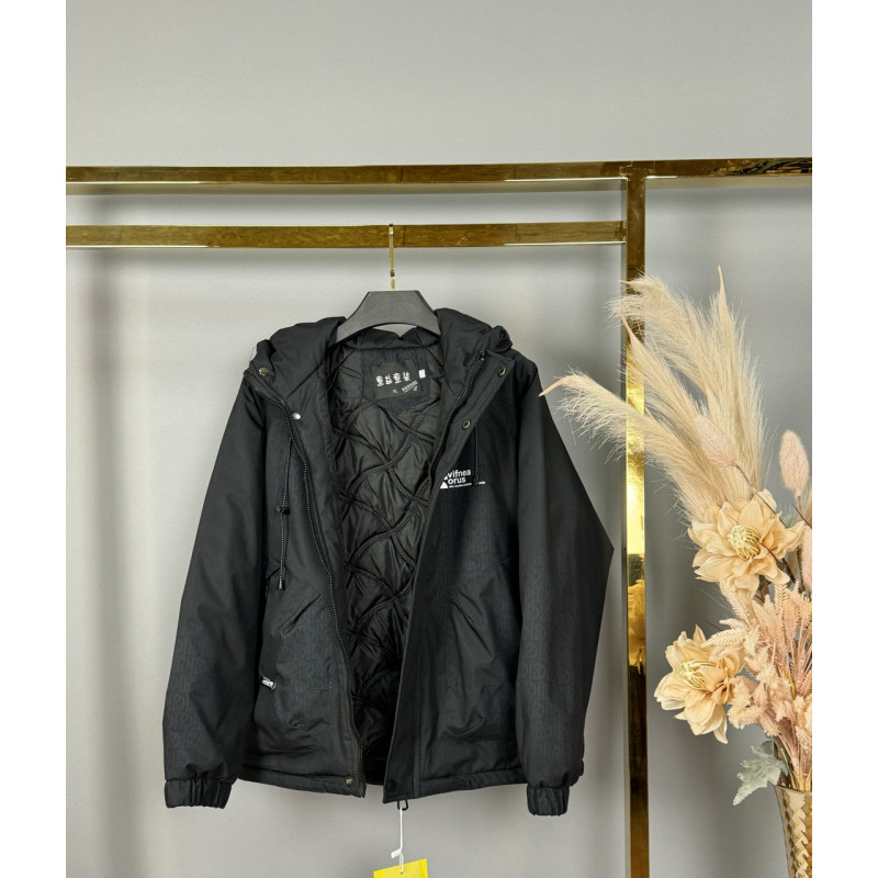 Куртка демисизонная TY&TZ для мальчика 10-14 лет  , Черный,  164