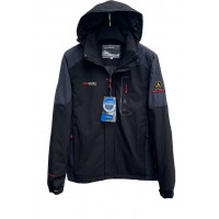 Куртка термо Audsa мужская  демисезонная M-3XL , Черный,  XXL