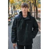 Куртка  Audsa мужская  демисезонная большие размеры , Черный,  6XL