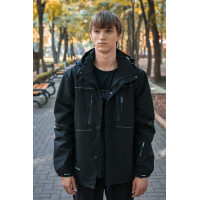 Куртка  Audsa мужская  демисезонная большие размеры , Черный,  5XL
