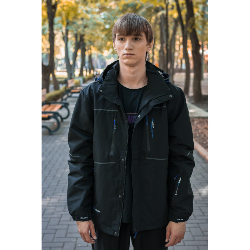 Куртка  Audsa мужская  демисезонная большие размеры , Черный,  6XL