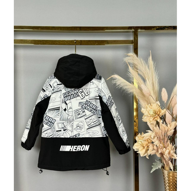 Куртка двухсторонняя Kuhai для мальчика 8-11 лет  , Белый,  128