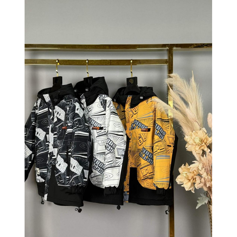 Куртка двухсторонняя Kuhai для мальчика 8-11 лет  , Желтый,  146