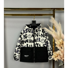 Куртка двухсторонняя JinJin для мальчика 8-11 лет  , Белый,  134