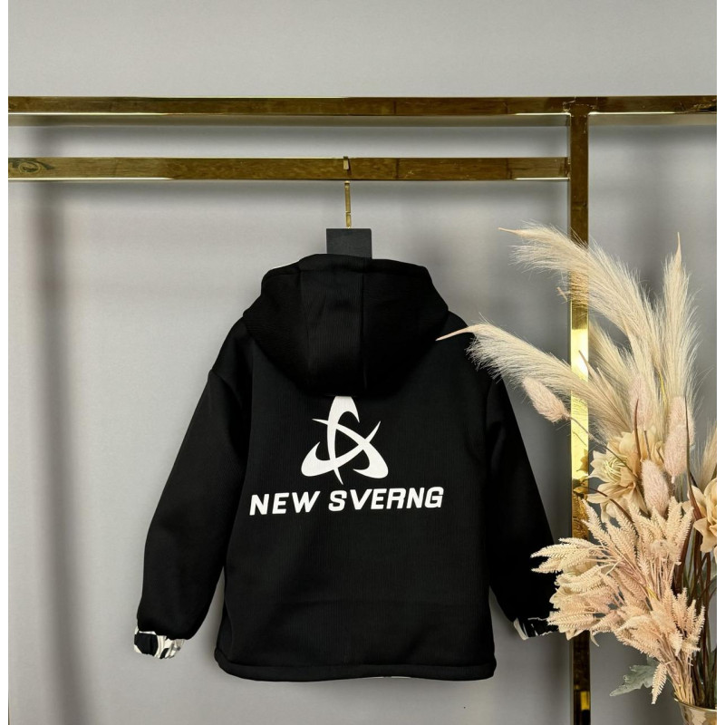 Куртка JinJin двухсторонняя  для мальчика 8-11 лет  , Бежевый,  134