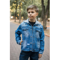 Пиджак джинсовый S&D для подростка 8-16 лет , Цвет Голубой, Размер  одежды подросток (по росту) 176