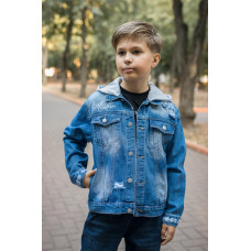Пиджак джинсовый S&D для подростка 8-16 лет , Цвет Голубой, Размер  одежды подросток (по росту) 176