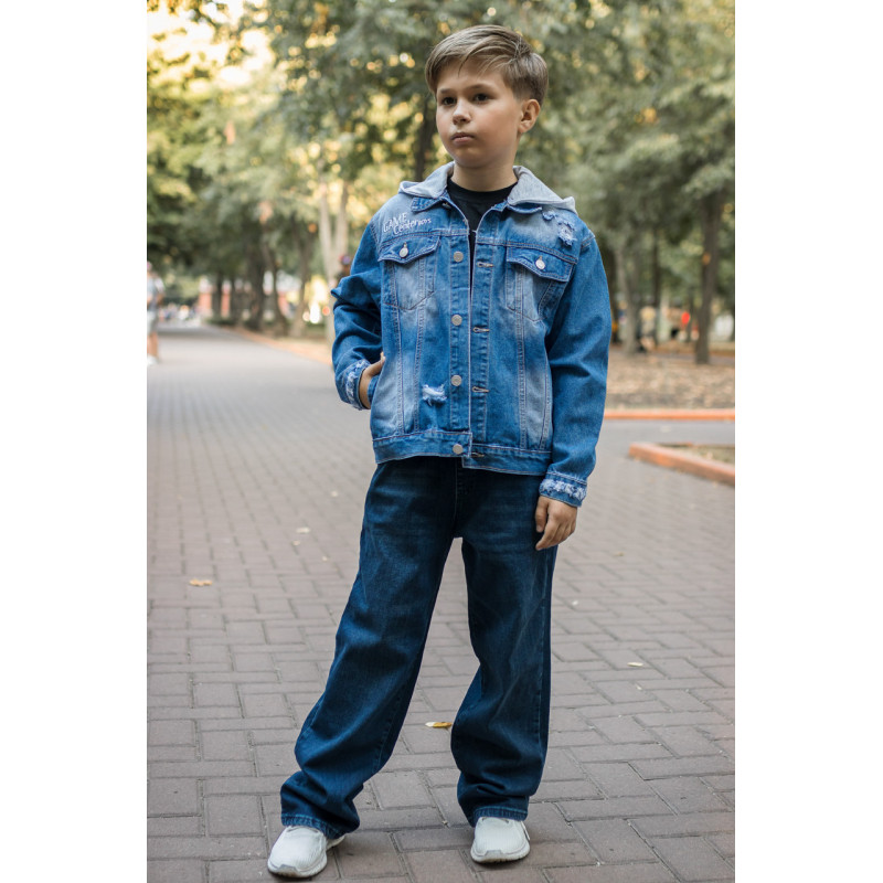 Пиджак джинсовый S&D для подростка 8-16 лет , Цвет Голубой, Размер  одежды подросток (по росту) 176