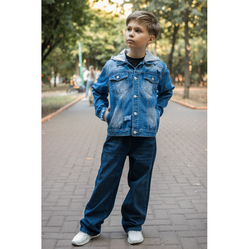 Пиджак джинсовый S&D для подростка 8-16 лет , Цвет Голубой, Размер  одежды подросток (по росту) 176