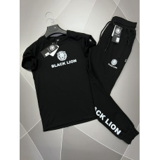 Комплект Black Lion летний мужской  S-XXL  ,  XL, Черный
