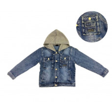 Куртка джинсовая Happy House для мальчика 3-12 лет , 110-116,  Голубой