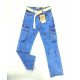 Джинсы карго S&D для подростка 7-16 лет , Голубой 140