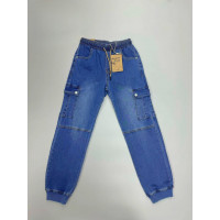 Джинсы карго S&D для подростка 7-16 лет , Голубой 128