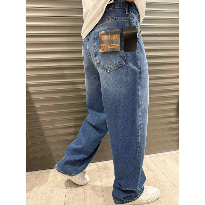 Джинсы  John Lucca мужские широкие багги , 32,  Синий