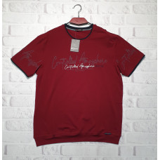 Футболка Red-Down мужская большого размера 2XL-5XL , XXXL,  Бордовый