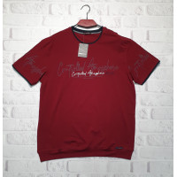 Футболка Red-Down мужская большого размера 2XL-5XL , XXL,  Бордовый