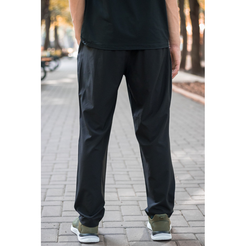 Спортивные штаны Piyera мужские ровные микрофибра большие размеры XL-5XL , XL, Черный