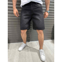 Шорты багги мужские John Lucca широкие 100% коттон , 28, Черный с серым