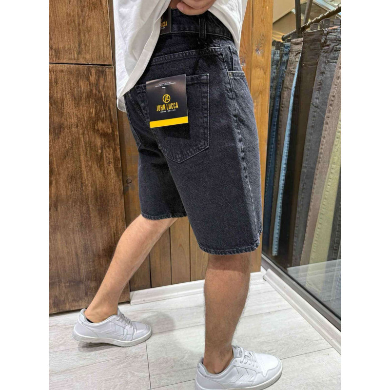 Шорты багги мужские John Lucca широкие 100% коттон , 28, Темно-серый