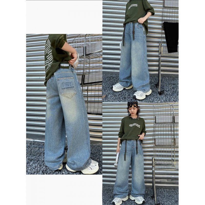 Джинси багі широкі Alder для хлопчика 10-14 років скейтери, Блакитнтй 164