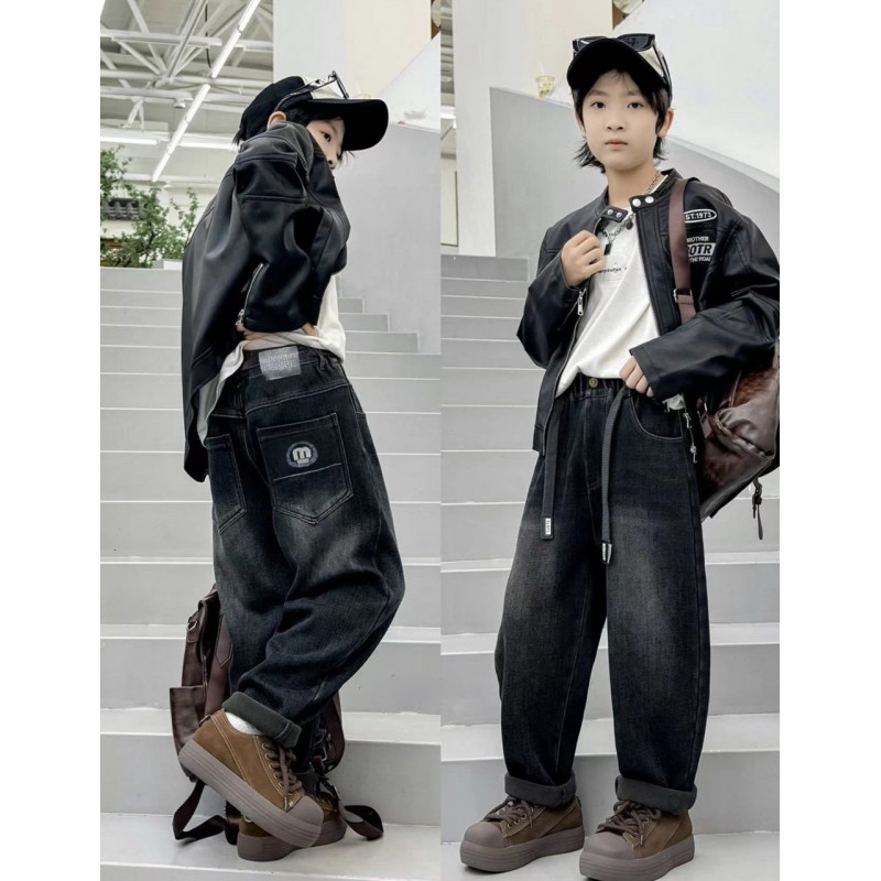 Джинсы зимние Alder багги широкие для мальчика 10-14 лет скейтеры , Синий 176