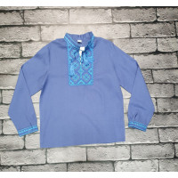 Вышиванка Kosar Лен с длинным рукавом для мальчика 6-10 лет