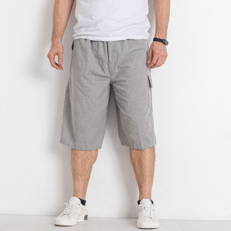 Бриджи шорты мужские Ao Long Лен Xl-5XL  , Хаки, 5XL