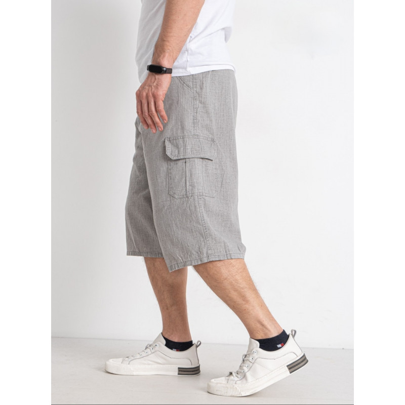 Бриджи шорты мужские Ao Long Лен Xl-5XL  , Хаки, XXL