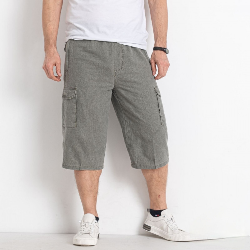 Бриджи шорты мужские Ao Long Лен Xl-5XL  , Бежевый, 4XL