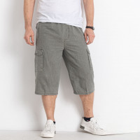 Бриджи шорты мужские Ao Long Лен большие размеры 3Xl-7XL  , Темно-серый, XXXL