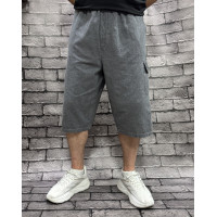 Бриджи шорты мужские Ao Long Лен большие размеры 3Xl-7XL , Графит, 4XL