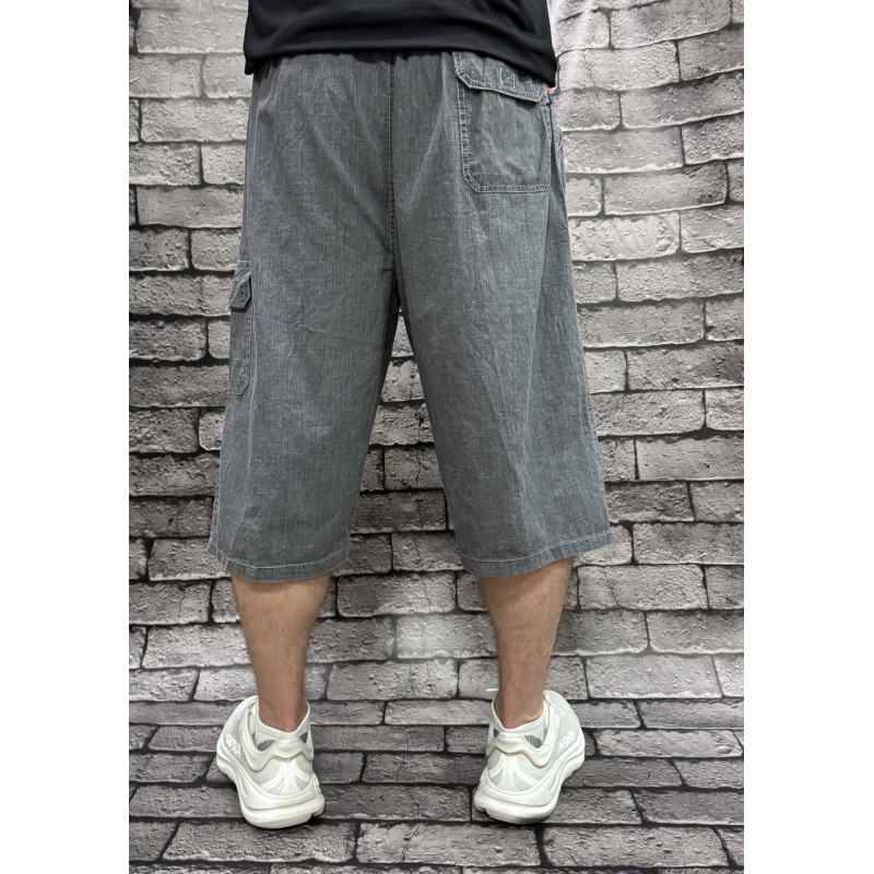 Бриджи шорты мужские Ao Long Лен большие размеры 3Xl-7XL  , Графит, 6XL