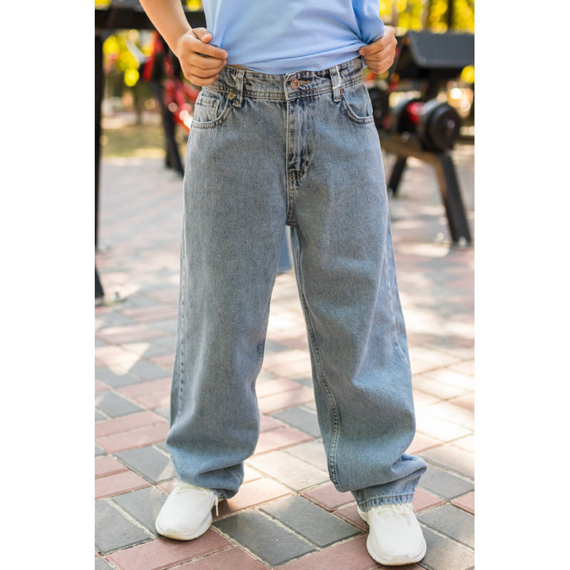 Джинсы багги Willmen широкие для мальчика 9-17 лет скейтеры , Джинс 140