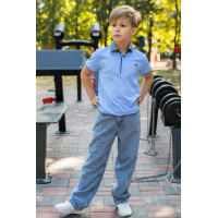 Джинсы багги Willmen широкие для мальчика 9-17 лет скейтеры , Голубой 140