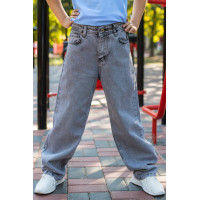 Джинсы багги Willmen широкие для мальчика 9-17 лет скейтеры , Серый 176
