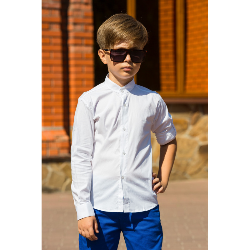 Рубашка Musti с длинным рукавом для мальчика 5-16 лет , Белый ,134