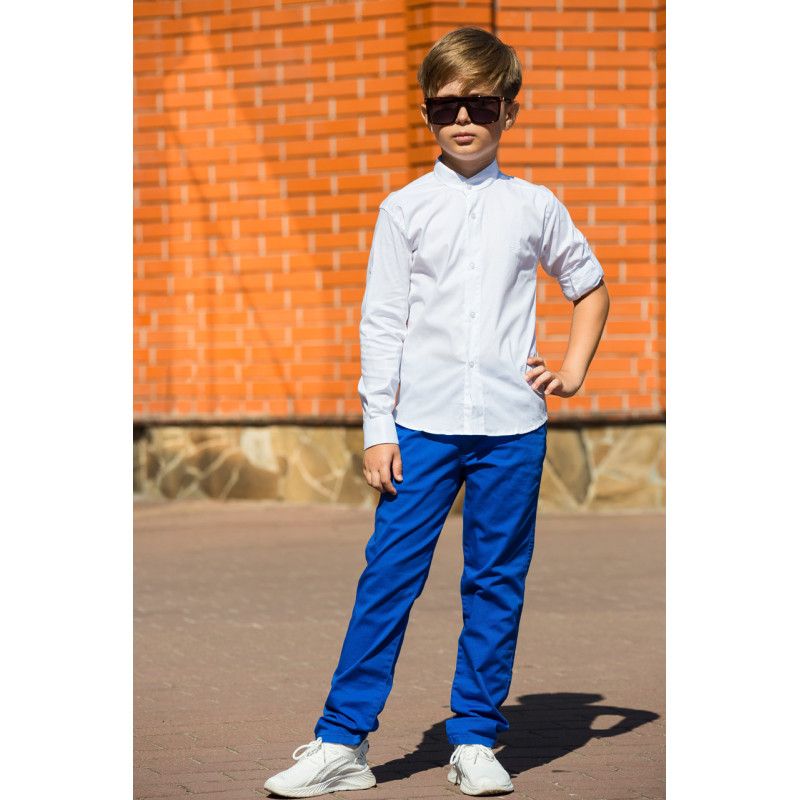 Рубашка Musti с длинным рукавом для мальчика 5-16 лет , Белый ,134