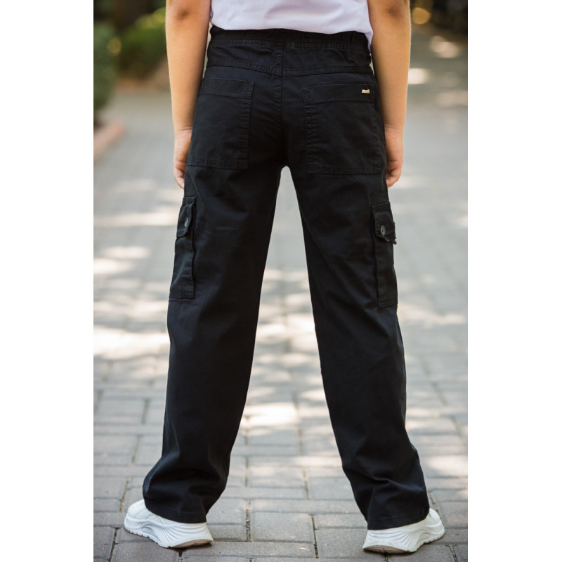 Штаны карго Musti багги уличный стиль мальчику 6-16 лет скейтеры Черный, 176