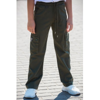 Штаны карго Musti багги уличный стиль мальчику 6-16 лет скейтеры Хаки, 164