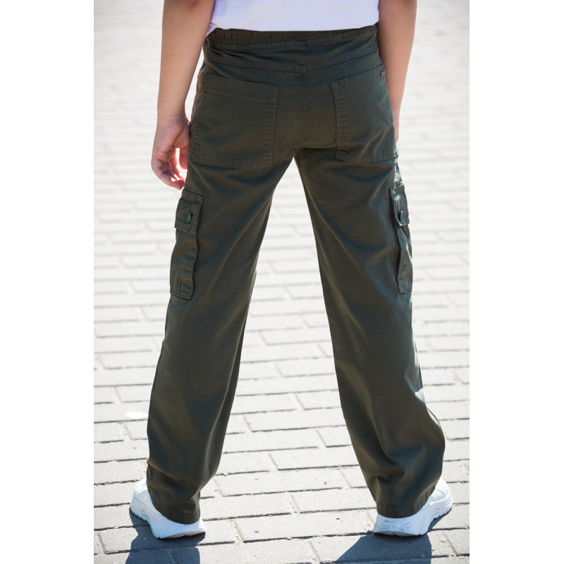 Штаны карго Musti багги уличный стиль мальчику 6-16 лет скейтеры Хаки, 152