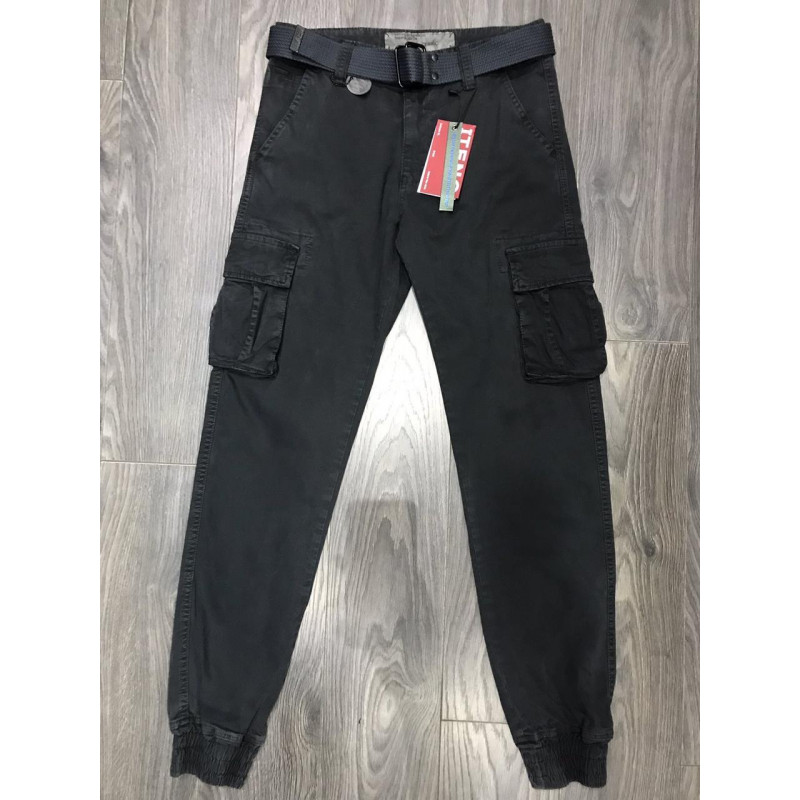 Джогеры джинсы  карго Iteno мужские , 31  Черный