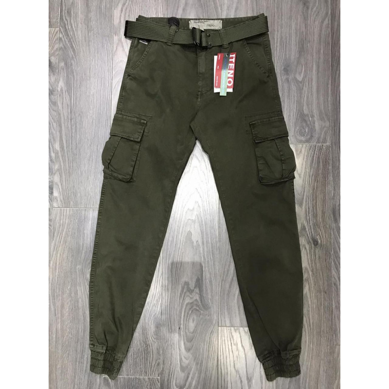 Джогеры джинсы  карго Iteno мужские  , 38  Хаки