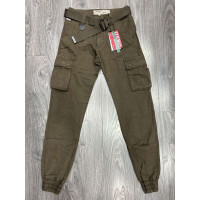 Джогеры джинсы  карго Iteno мужские , 34  Коричневый