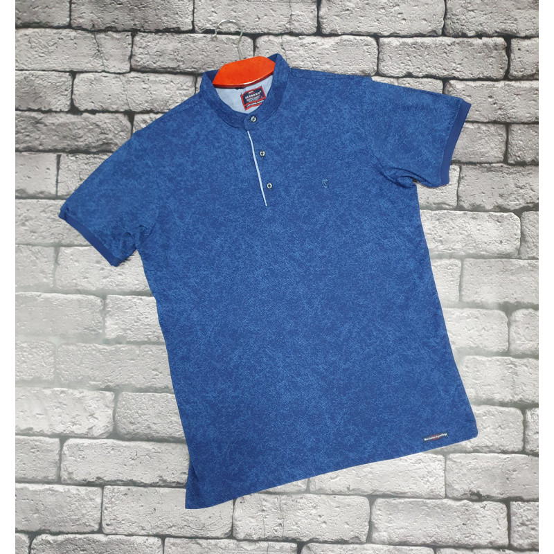 Футболка Red-Down с воротником стойка мужская  , XXXL,  Черный