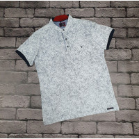 Футболка Red-Down с воротником стойка мужская  , XXL,  Белый